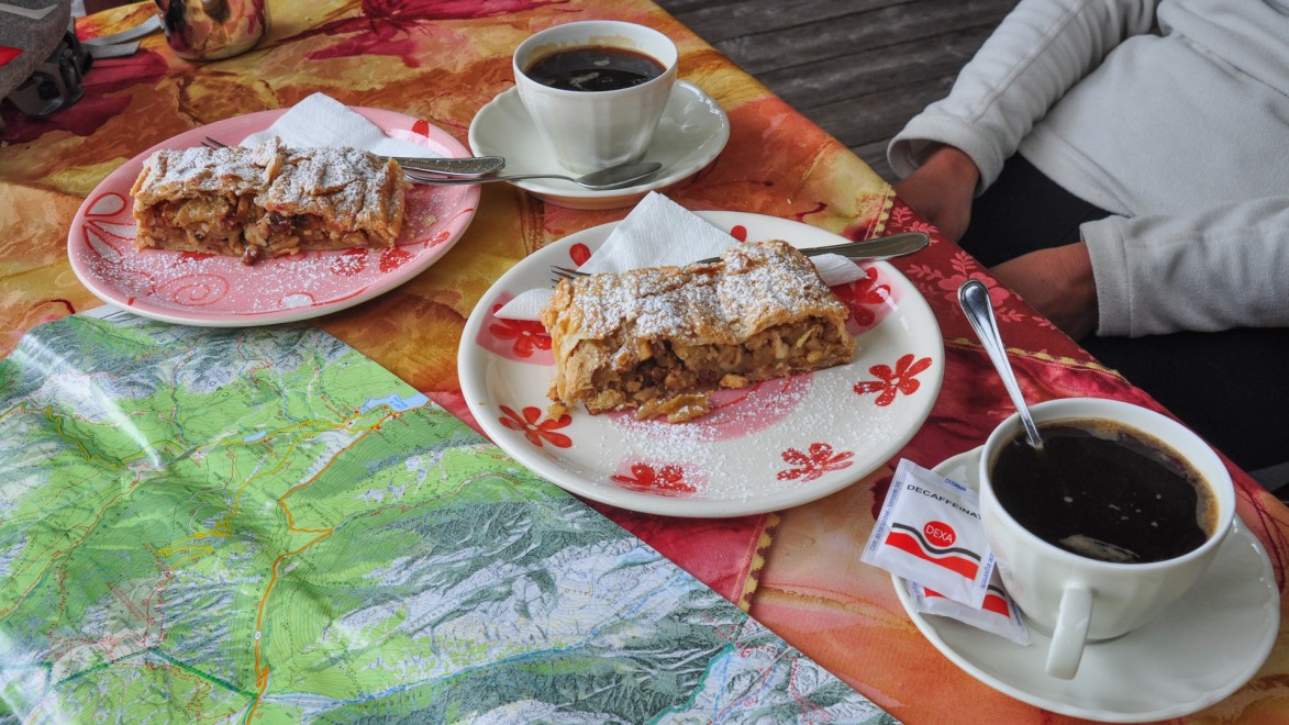 petit déjeuner en Italie dans les Dolomites