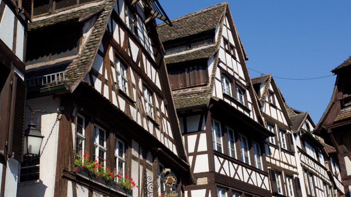 maisons typiques alsaciennes à colombages, à Strasbourg