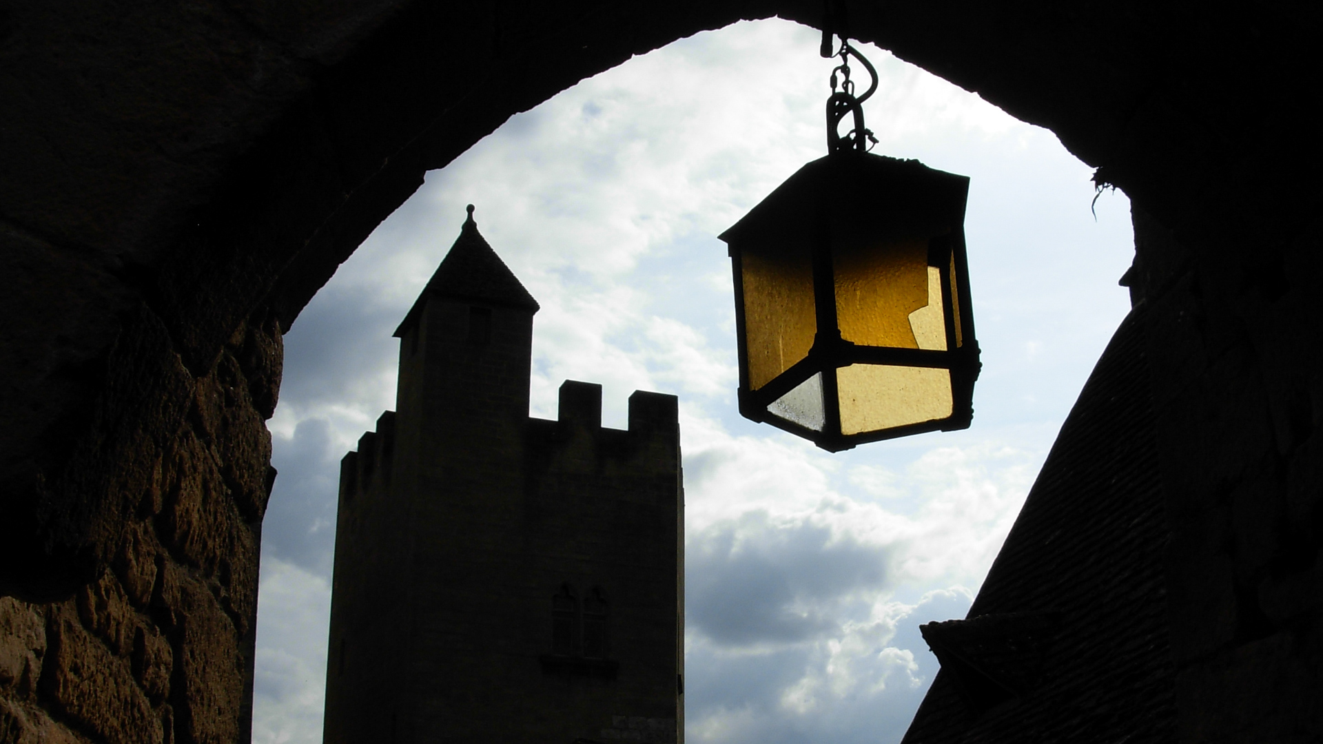 silhouette en ombre chinoise du château de Beynac