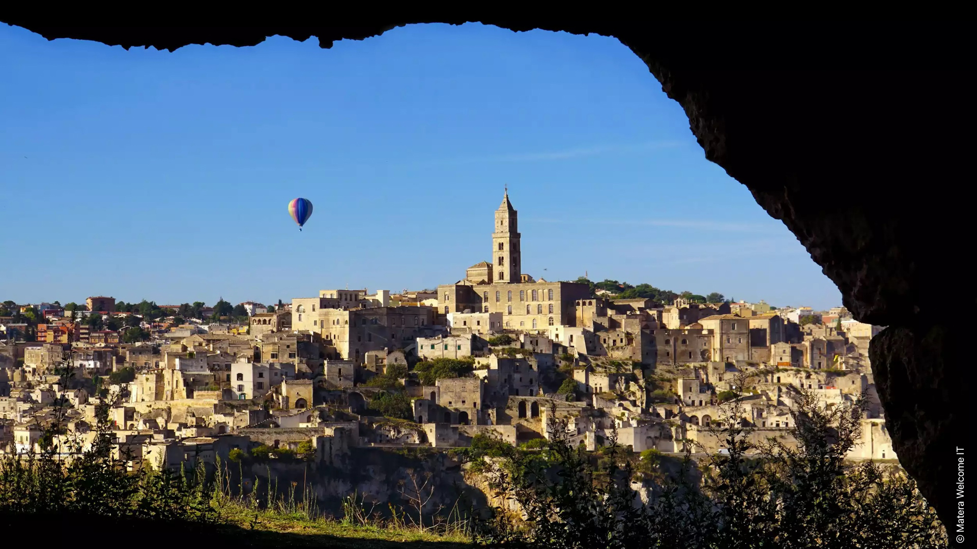 vue sur la colline du village de Matera