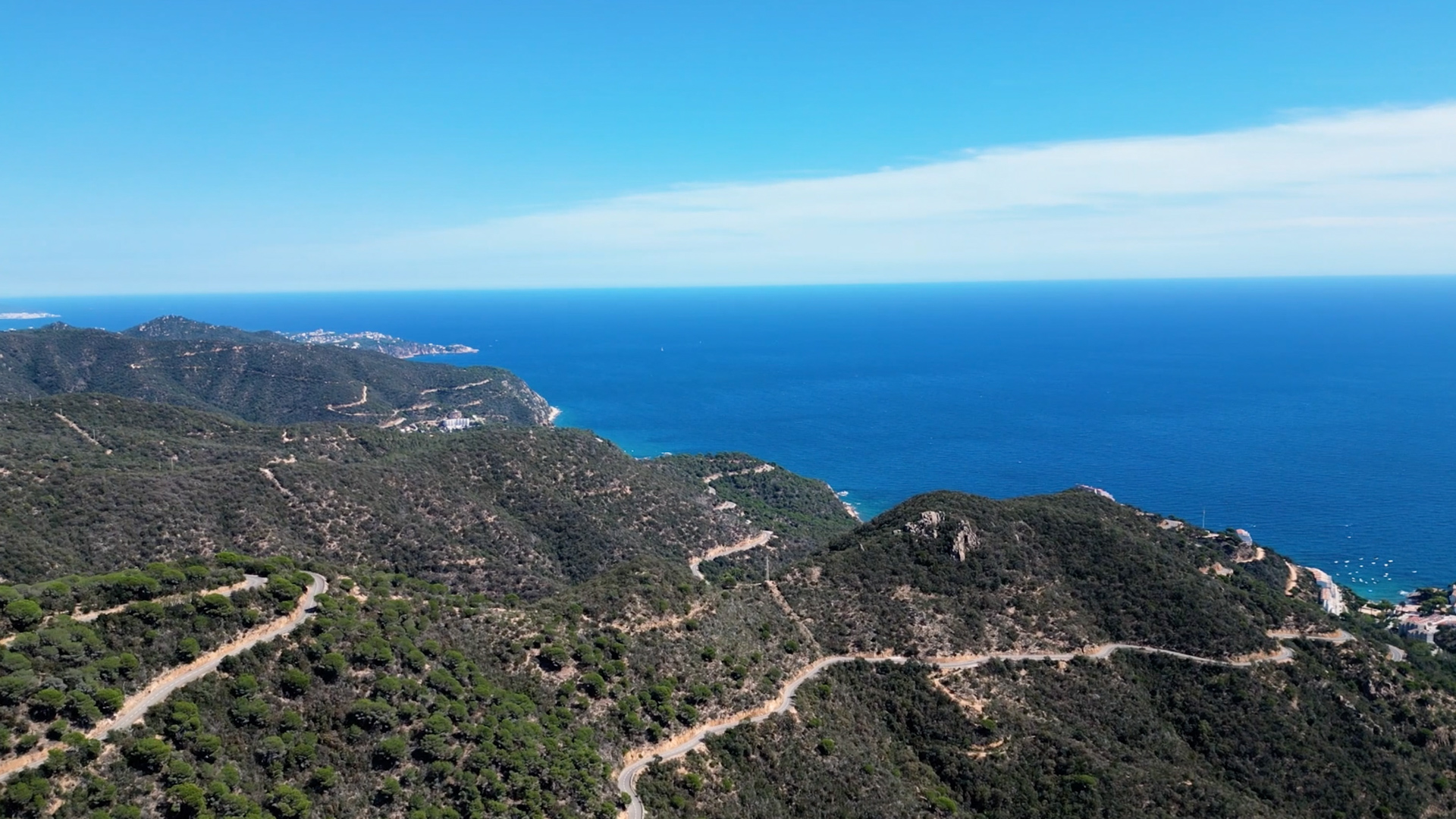 Costa Brava vue du ciel et ses sentiers