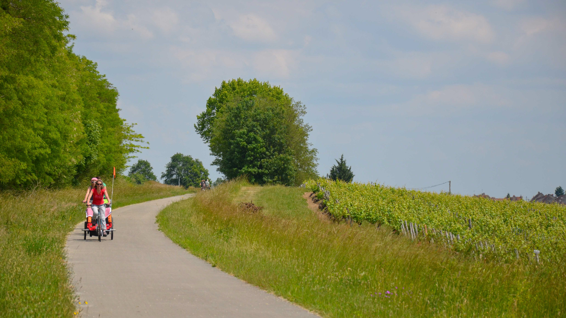 dans la campagne de Bourgogne en famille