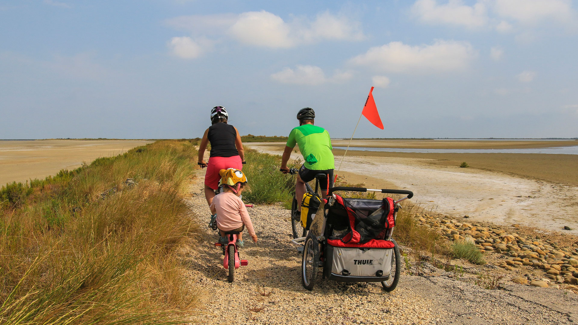 voyage à vélo avec des enfants en Camargue