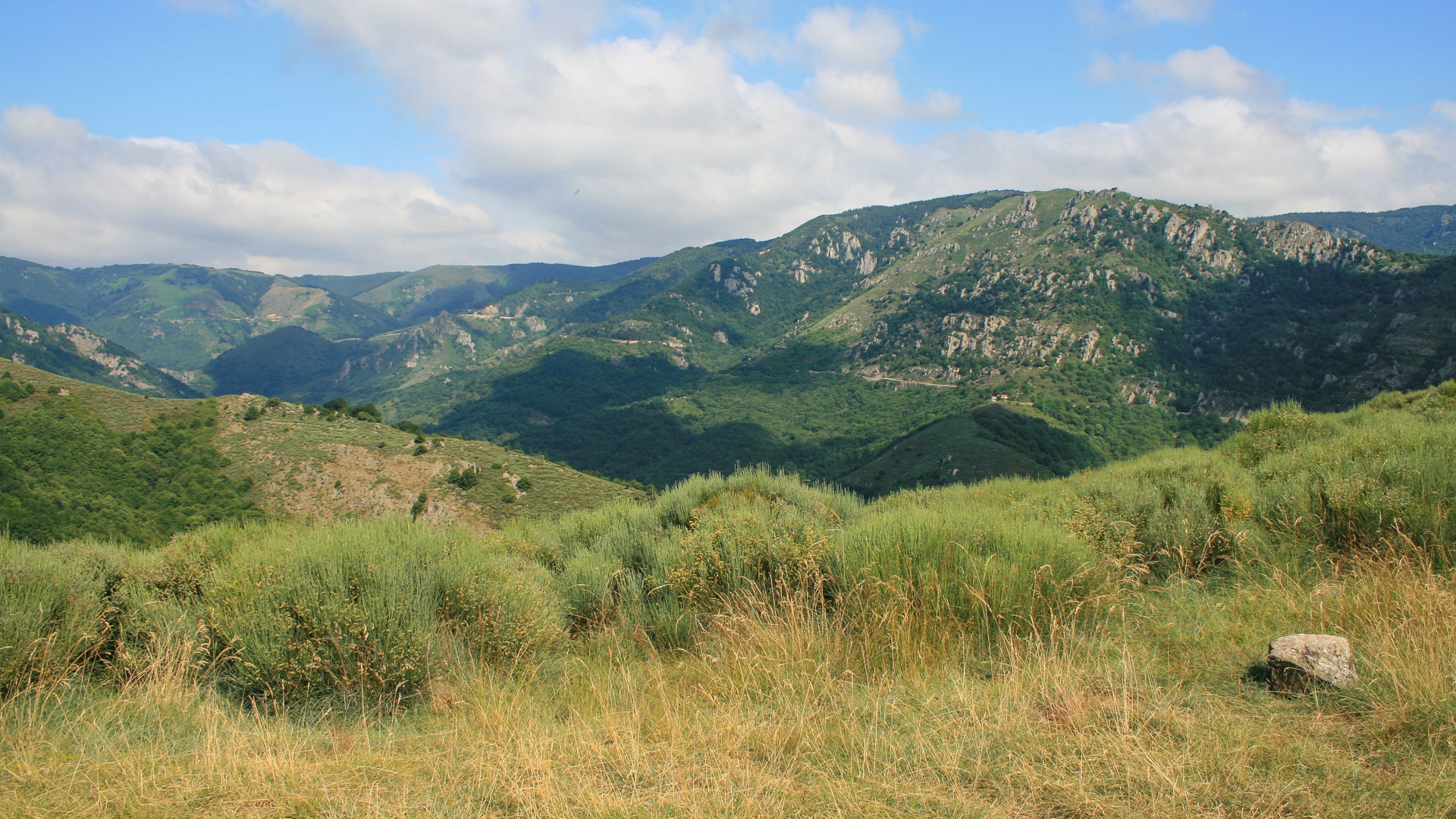 doux relief du plateau ardéchois