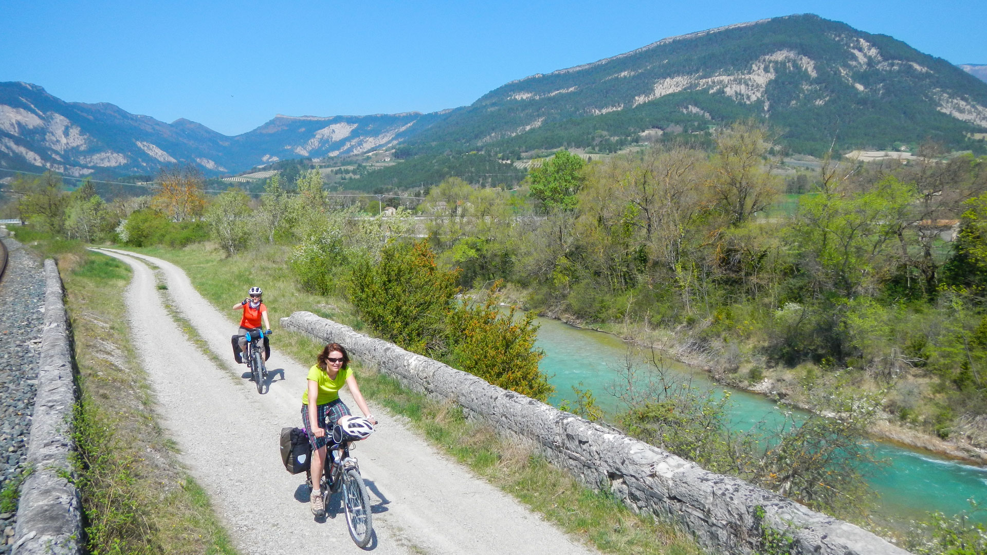 à vélo dans les environs de Die