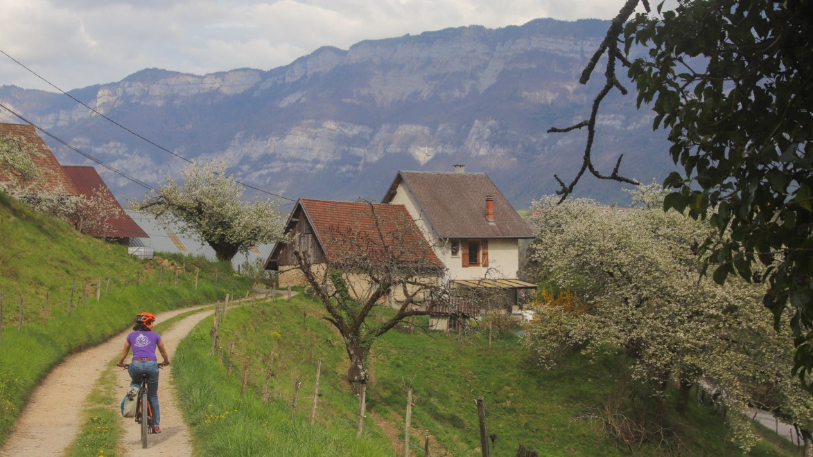vélo sur les hauteurs de Chambéry