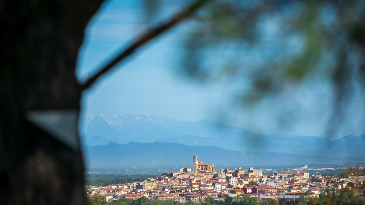 vue sur la petite ville de Llagostera, en Catalogne