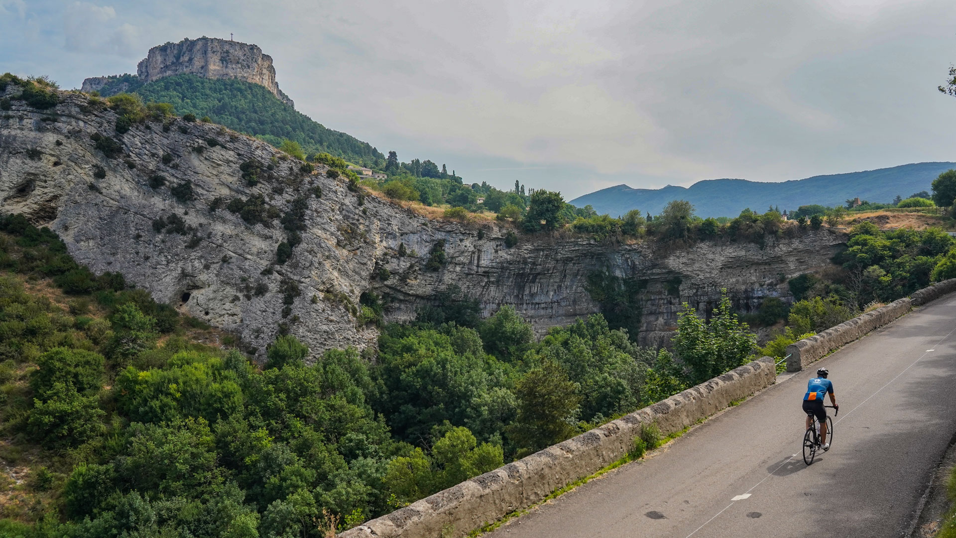 cycliste dans le Vercors