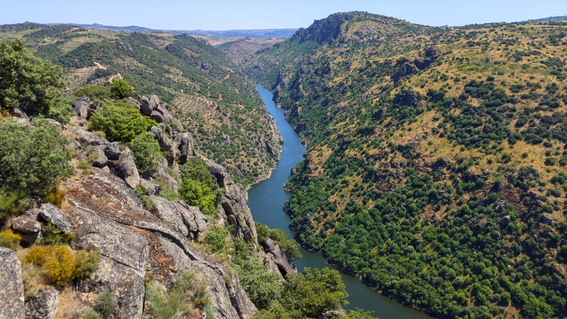 les falaises granitiques qui dominent le Douro