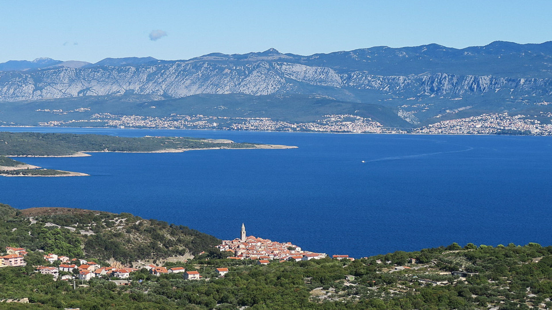 Île de Krk, cote adriatique, village de Vrbnik