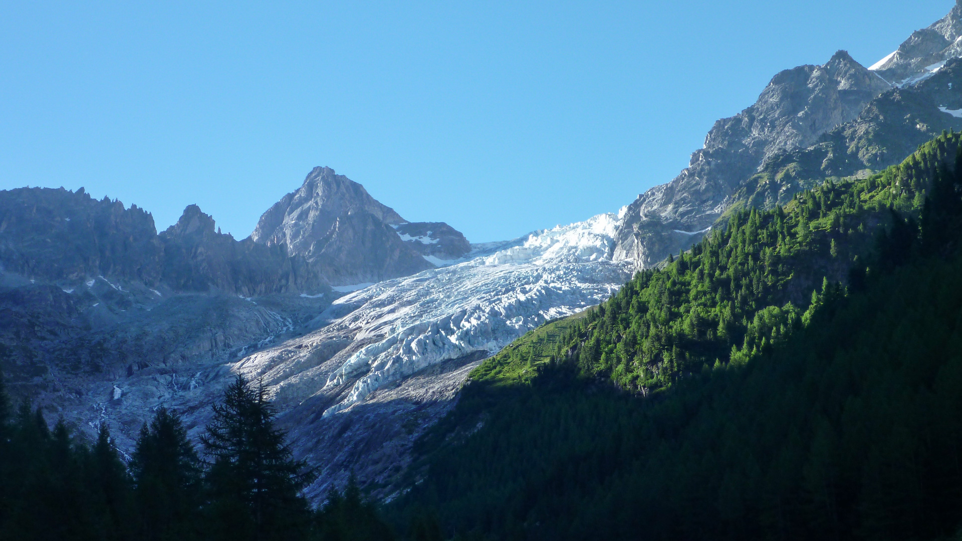 glacier du Mont Blanc ensoleillé