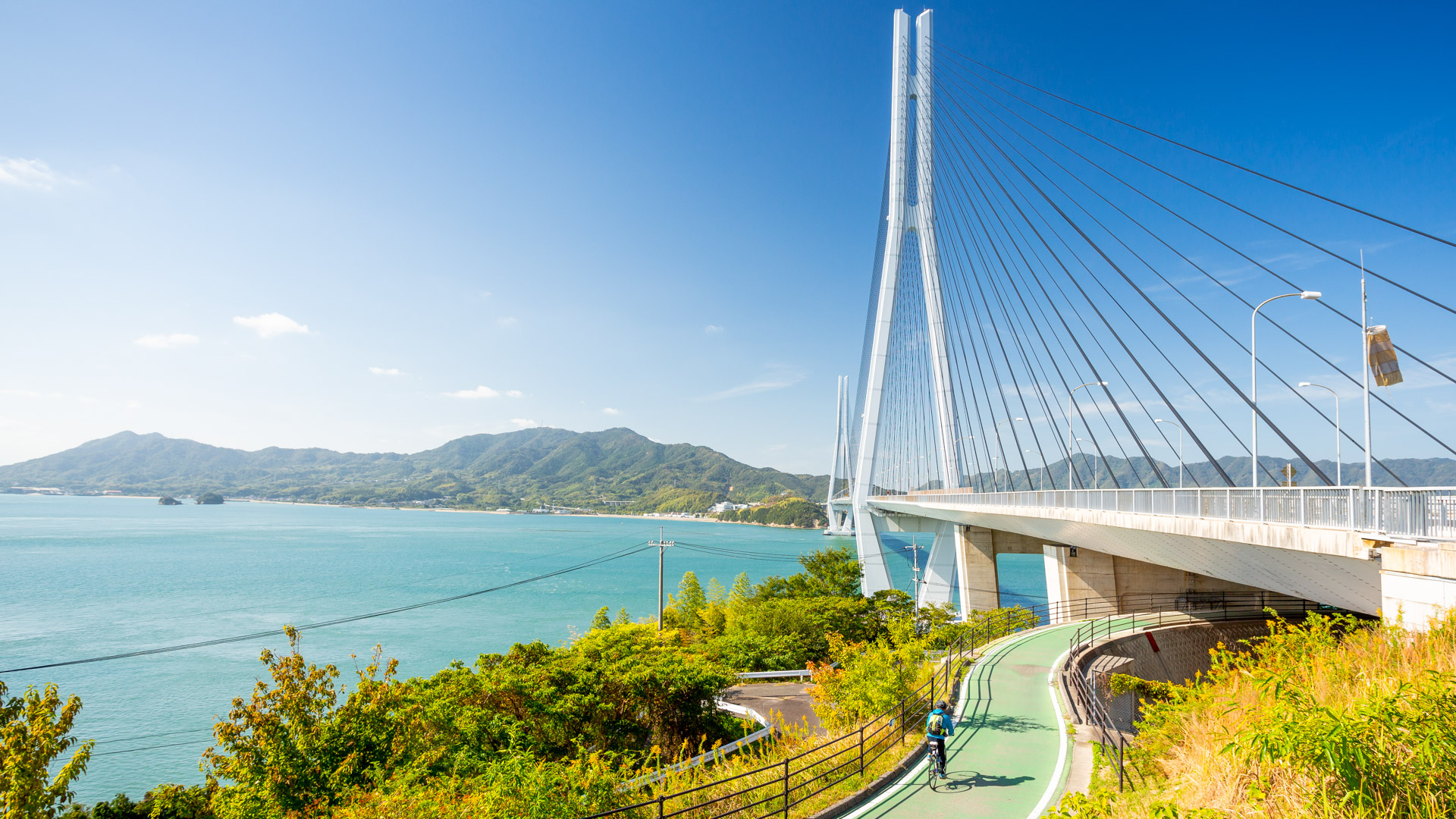 piste cyclable au Japon le long de la Shimanami kaido