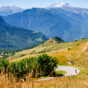 Pendant l'ascension d'un grand col des Alpes