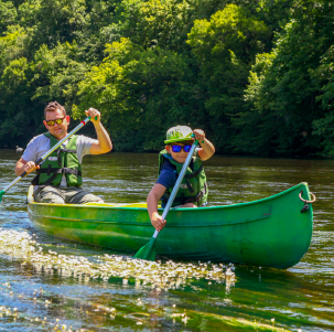 Vélo canoe riviere 